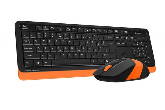 A4-Tech Fstyler FG1010-T Turuncu Kablosuz Türkçe Q Düzen Klavye Mouse Set - 2.4GHz, 2000dpi, 15m Menzil, Tak Çalıştır
