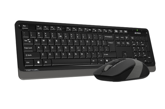 A4 Tech Fstyler FG1010 Türkçe Q Düzen Kablosuz Klavye Mouse Seti - Gri Renk, Multimedya, Ergonomik Tasarım