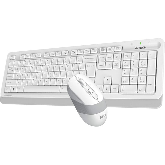 A4 Tech Fstyler FG1010-B Kablosuz Türkçe Q Düzen Beyaz Klavye Mouse Set - USB Alıcılı, 2000dpi Optik Mouse, Tak Çalıştır