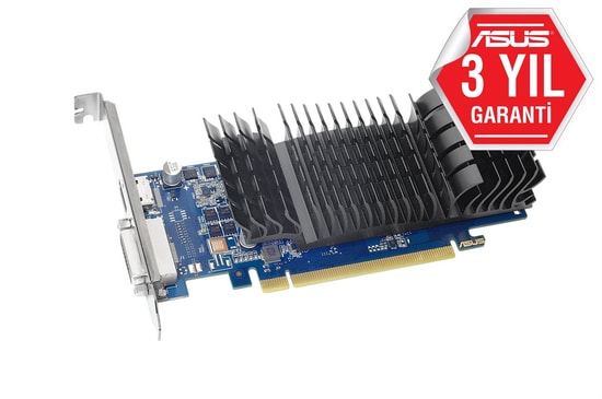 Asus GeForce GT1030-SL-2G-BRK 2GB GDDR5 Ekran Kartı - 64 Bit, Sessiz Soğutma, HDMI 2.0, DVI-D