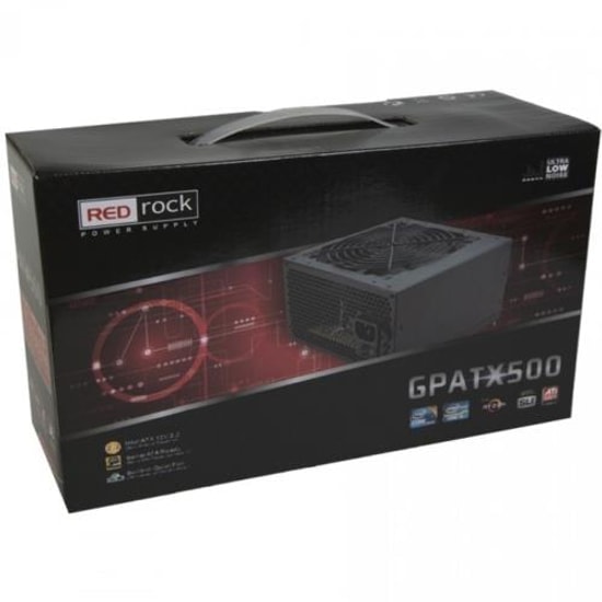 Redrock P4 Peak 500W Güç Kaynağı - 120mm Fan, 20+4 Pin, 3x SATA, 2x IDE Bağlantılı, Modüler Olmayan Tasarım, ATX PSU