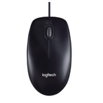 Logitech M90 Siyah Optik USB Kablolu Mouse (910-001793) - 1000 DPI, 3 Tuşlu, Sağ/Sol El Uyumlu, Ergonomik Tasarım