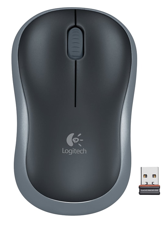 Logitech M185 Gri Kablosuz Optik Mouse (910-002235) - 2.4 GHz, 1000 DPI, Kompakt Tasarım, USB Alıcı