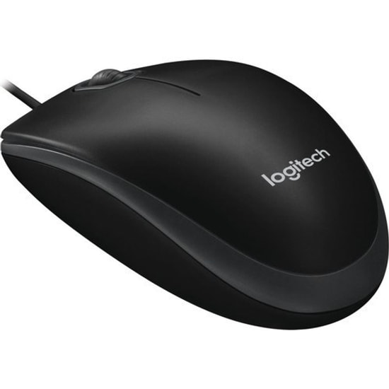 Logitech M100 Siyah USB Optik Mouse (910-006652) - Kablolu, 1000 DPI, Sağ/Sol El Uyumlu