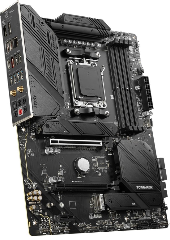 MSI MAG B650 Tomahawk WIFI Anakart: AM5, DDR5 7600MHz (OC), 2.5G LAN, Wi-Fi 6E, HDMI, DP, 3xM.2, USB 3.2, ATX