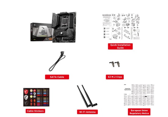 MSI MAG B650 Tomahawk WIFI Anakart: AM5, DDR5 7600MHz (OC), 2.5G LAN, Wi-Fi 6E, HDMI, DP, 3xM.2, USB 3.2, ATX