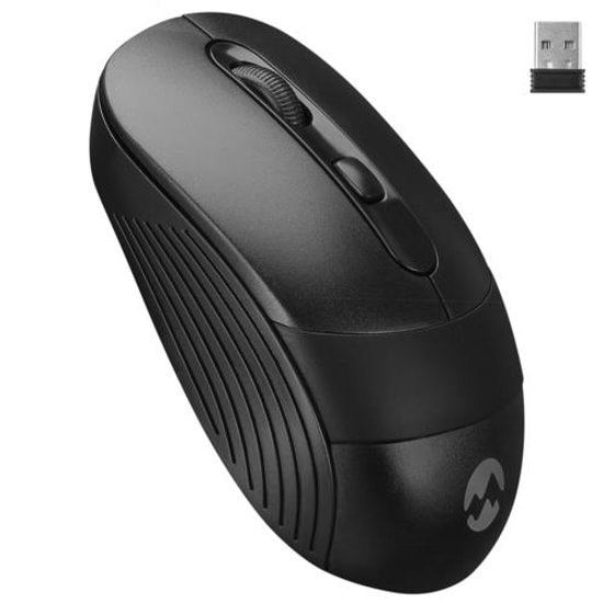Everest SM-18 Siyah Kablosuz Optik Mouse - 2.4GHz, USB Alıcı, 1600 DPI, 4 Tuşlu, Ergonomik Tasarım, 10m Kullanım Alanı