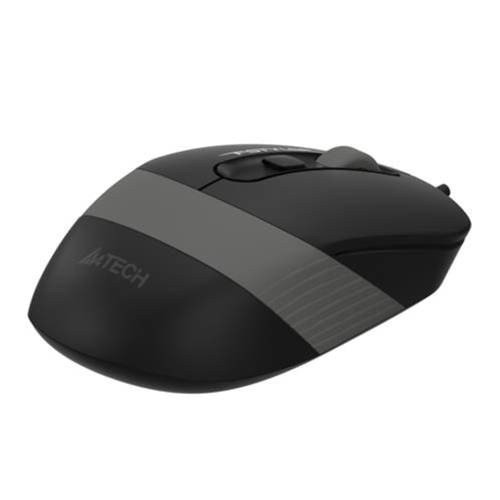 A4 Tech FM10 Gri Optik Kablolu Mouse - 1600 DPI, USB Kablolu, Ergonomik Tasarım, Ofis ve Ev Kullanımı için İdeal