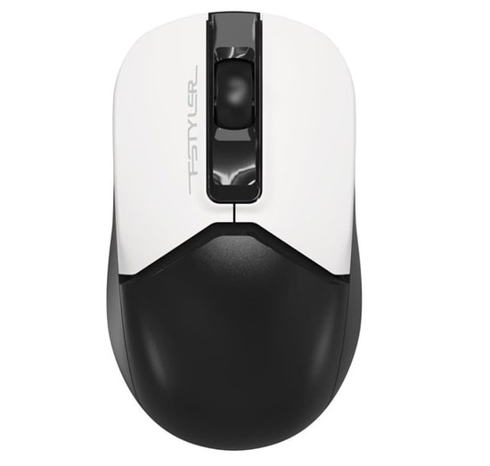 A4 Tech FG12S Panda Sessiz Kablosuz Siyah Beyaz Optik Mouse - Nano Alıcı, 1200 DPI, 12 Ay Pil Ömrü, Ergonomik Tasarım
