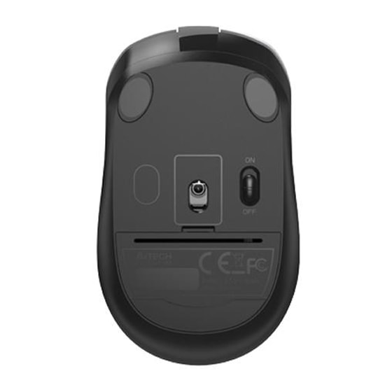 A4 Tech FG12S Panda Sessiz Kablosuz Siyah Beyaz Optik Mouse - Nano Alıcı, 1200 DPI, 12 Ay Pil Ömrü, Ergonomik Tasarım