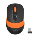 A4 Tech Fstyler FG10 Siyah Turuncu Kablosuz Mouse - 2000 DPI, 2.4 GHz Bağlantı, Ergonomik Tasarım, 5 Milyon Tıklama Ömrü