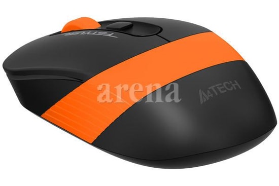 A4 Tech Fstyler FG10 Siyah Turuncu Kablosuz Mouse - 2000 DPI, 2.4 GHz Bağlantı, Ergonomik Tasarım, 5 Milyon Tıklama Ömrü