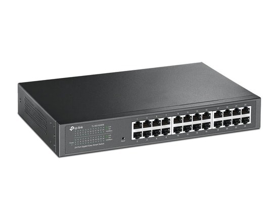 TP-Link TL-SG1024DE 24 Port Gigabit Easy Smart Metal Kasa Switch - QoS Desteği, Raf Tipi, 100m Kapsama, IGMP Desteği