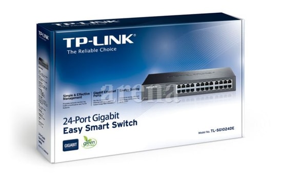TP-Link TL-SG1024DE 24 Port Gigabit Easy Smart Metal Kasa Switch - QoS Desteği, Raf Tipi, 100m Kapsama, IGMP Desteği