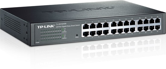 TP-Link TL-SG1024DE 24 Port Gigabit Easy Smart Metal Kasa Switch - QoS Desteği, Raf Tipi, 100m Kapsama, IGMP Desteği