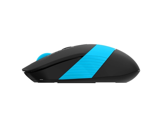 A4 Tech FG10 Siyah Mavi Kablosuz Mouse: 2000 DPI, Kaymaz Yüzey, 5 Milyon Tıklama Ömrü, Güç Tasarruflu Optik Mouse
