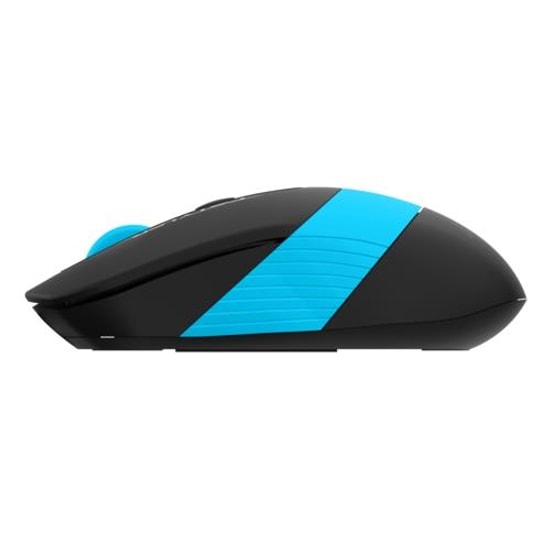 A4 Tech FG10 Siyah Mavi Kablosuz Mouse: 2000 DPI, Kaymaz Yüzey, 5 Milyon Tıklama Ömrü, Güç Tasarruflu Optik Mouse