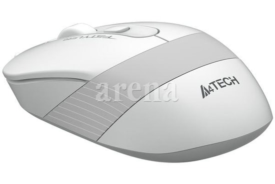A4 Tech Fstyler FG10 Beyaz Gri Kablosuz Optik Mouse - 2000 DPI, 2.4 GHz Bağlantı, Kaymaz Tasarım, 5 Milyon Tıklama Ömrü