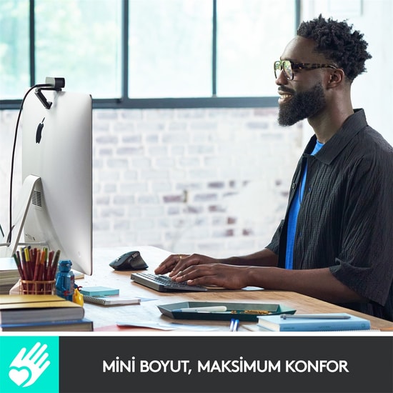 Logitech MX Keys Mini Siyah Türkçe Q Düzen Kablosuz Klavye (920-010504) - Bluetooth, LED Aydınlatmalı, Dahili Şarjlı Pil