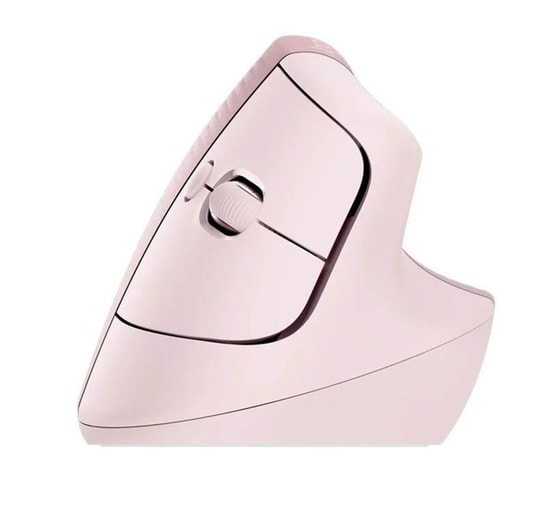 Logitech Lift Gül Rengi Sessiz Kablosuz Ergonomik Dikey Mouse (910-006478) - 4000 DPI, 6 Tuş, Küçük/Orta El Uyumlu