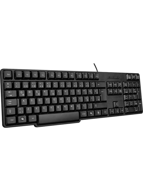 Everest KB-517U Q Siyah USB Kablolu Standart Türkçe Q Klavye (KB517U) - Ayarlanabilir Yükseklik, 10 Milyon Tuş Ömrü