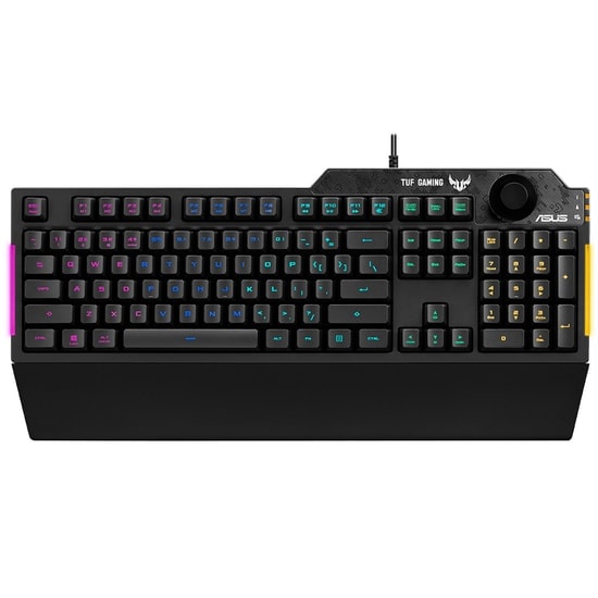 Asus TUF Gaming K1 RGB Türkçe Oyuncu Klavyesi - Mekanik Hisli, Özel Ses Kontrol, Yan Aydınlatma, Suya Dayanıklı