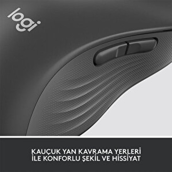 Logitech M650 Signature Siyah Kablosuz Mouse (910-006274) - Bluetooth, 4000 DPI, 5 Tuşlu, Kurumsal Seri, SmartWheel