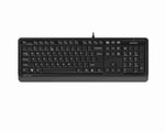 A4 Tech FK10-GRI Gri USB TR Multimedya Klavye - Türkçe Q Düzen, Kısa Yol Tuşları ve Ergonomik Tasarım