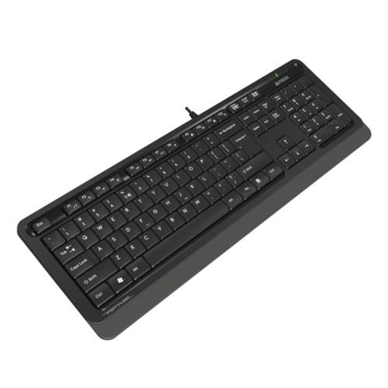 A4 Tech FK10-GRI Gri USB TR Multimedya Klavye - Türkçe Q Düzen, Kısa Yol Tuşları ve Ergonomik Tasarım
