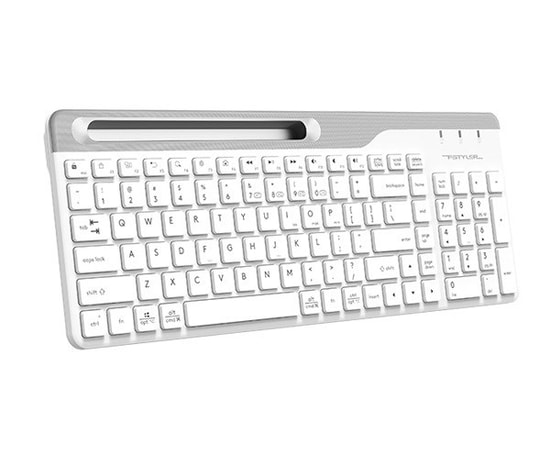 A4 Tech Fstyler FBK25-B Kablosuz Beyaz Bluetooth Multimedya Klavye - Türkçe Q Düzen, Çift Bağlantı, Pil Göstergesi