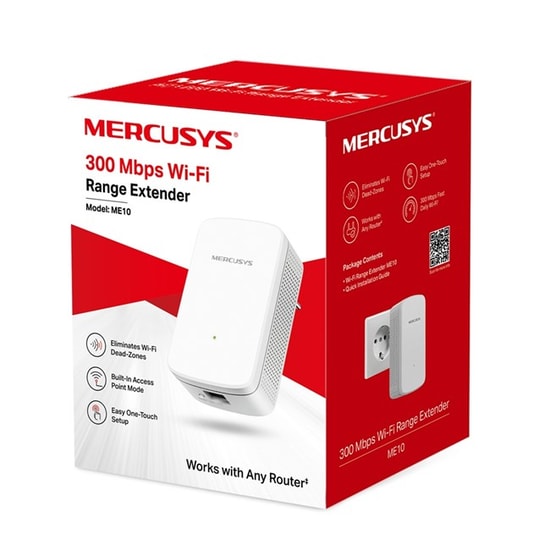 TP-Link Mercusys ME10 300Mbps WiFi Menzil Genişletici - 2.4GHz, WiFi 4, Dahili Anten, 1 Port 100Mbps, WPS, IGMP Desteği