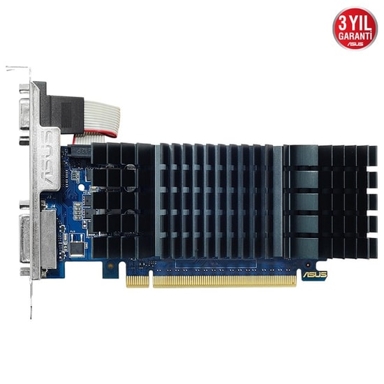 Asus GeForce GT 730 SL 2GB GDDR5 Low Profile Ekran Kartı (GT730-SL-2GD5-BRK) - VGA, DVI, HDMI, 64Bit, Sessiz Soğutma