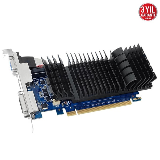 Asus GeForce GT 730 SL 2GB GDDR5 Low Profile Ekran Kartı (GT730-SL-2GD5-BRK) - VGA, DVI, HDMI, 64Bit, Sessiz Soğutma