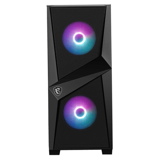 MSI MAG Forge 100R ATX Mid Tower Gaming Bilgisayar Kasası - Temperli Cam, 2x ARGB Led Fan, 1x120mm Fan, USB 3.2