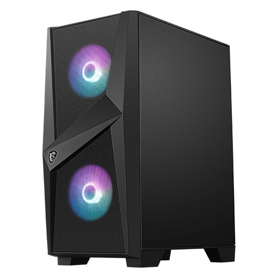 MSI MAG Forge 100R ATX Mid Tower Gaming Bilgisayar Kasası - Temperli Cam, 2x ARGB Led Fan, 1x120mm Fan, USB 3.2