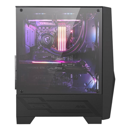 MSI MAG Forge 100R ATX Mid Tower Gaming Bilgisayar Kasası - Temperli Cam, 2x ARGB Led Fan, 1x120mm Fan, USB 3.2