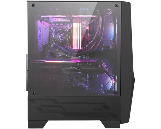 MSI MAG Forge 100R ATX Mid Tower Gaming Bilgisayar Kasası - Temperli Cam, 2x ARGB Led Fan, 1x120mm Fan, USB 3.2