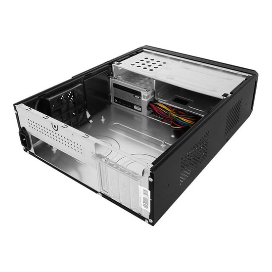 Frisby FC-S6020B 300W Slim Tower Siyah Bilgisayar Kasası - Micro ATX, Kulplu, 2xUSB 2.0, Kart Okuyucu, Siyah, 80mm Fan