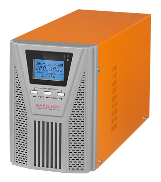 Makelsan Powerpack Se 1KVA Online UPS (MU01000N11EAV06) - 1f/1f, 2x9Ah Akü, 5-10 dk, Kesintisiz Güç Kaynağı