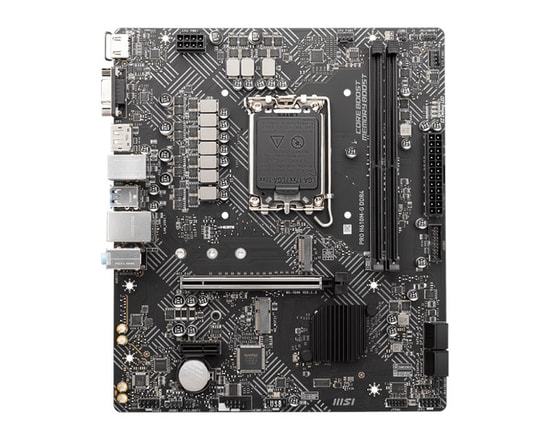 MSI PRO H610M-G DDR4 Anakart - LGA1700, DDR4 3200MHz, PCIe Gen 4.0, M.2, HDMI, DP, VGA, USB 3.2, 1G LAN, Micro ATX