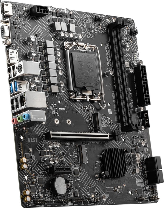 MSI PRO H610M-G DDR4 Anakart - LGA1700, DDR4 3200MHz, PCIe Gen 4.0, M.2, HDMI, DP, VGA, USB 3.2, 1G LAN, Micro ATX