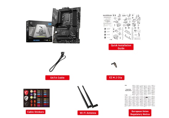 MSI Mag B760 Tomahawk WiFi D5 Anakart: LGA 1700, DDR5 7000MHz(OC), HDMI, DP, PCIe 5.0, 3xM.2, 2.5G LAN, WiFi 6E, ATX