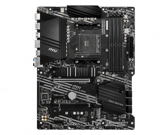 MSI B550-A Pro Anakart: AMD Ryzen AM4, DDR4 4400MHz(OC), PCIe Gen4x4, HDMI, DisplayPort, USB 3.2, Realtek Ses, ATX