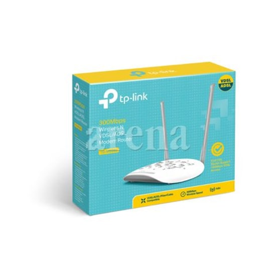 TP-Link TD-W9960 300Mbps VDSL/ADSL Modem Router - Yüksek Hızlı Wi-Fi, 2 Anten, 3 Fast Ethernet, 1 WAN/LAN Portu, RJ11