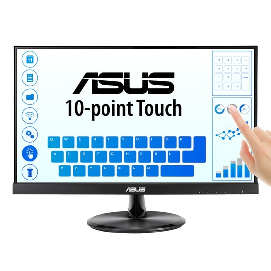 Asus VT229H 21.5" Full HD IPS Dokunmatik Monitör - 5ms, 60Hz, 1920X1080, 250nits, HDMI, VGA, Vesa, 3W Hoparlör, QuickFit