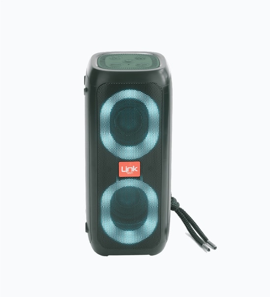 LinkTech Q218 Mobil Standlı Taşınabilir Yeşil Bluetooth Hoparlör (LBS-Q218/GREEN) - 7W Ses, 1500mAh, Aux, Micro SD
