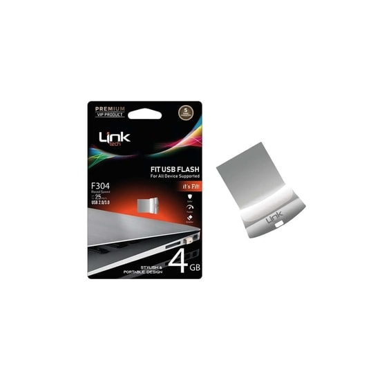 LinkTech LUF-F304 Premium Fit 4GB USB Flash Bellek - 25MB/s Okuma, 15MB/s Yazma Hızı, Suya ve Darbeye Dayanıklı