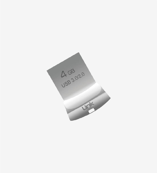 LinkTech LUF-F304 Premium Fit 4GB USB Flash Bellek - 25MB/s Okuma, 15MB/s Yazma Hızı, Suya ve Darbeye Dayanıklı
