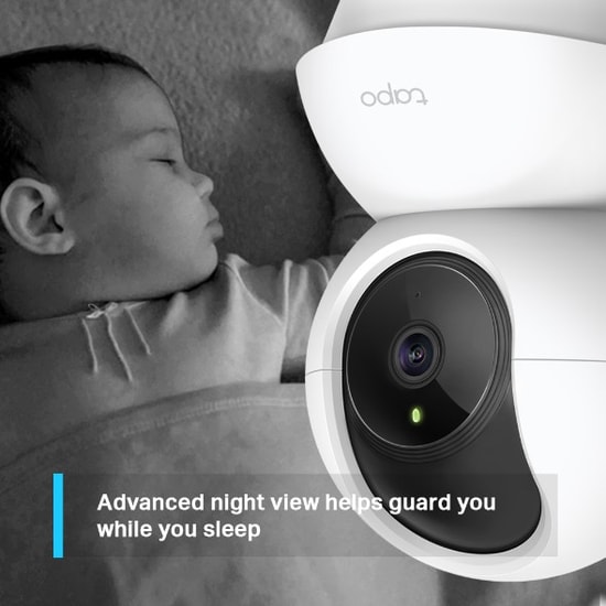 Tp-Link Tapo C200 2mp 4mm Lens 20 Metre Ir H264 Pan&Tilt Çift Yönlü Konuşma Ses Ve Işik Alarm Wi-Fi Bebek Kamer Ip Kamer