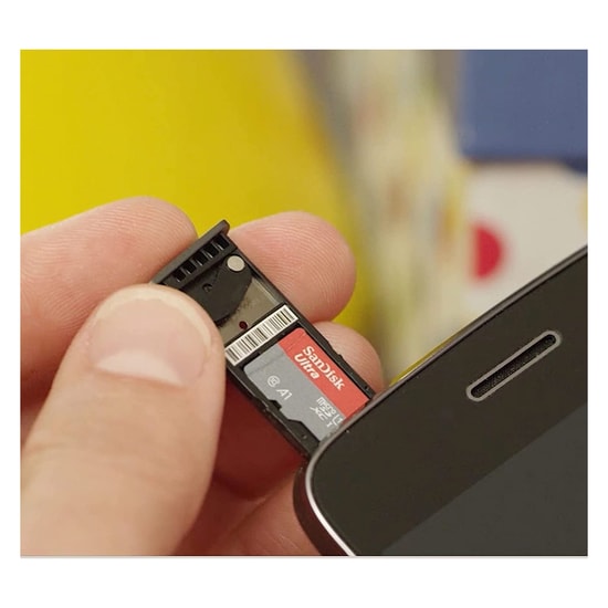 SanDisk Ultra 64GB Micro SD NAND Kart Bellek (SDSQUNR-064G-GN3MN) - UHS I, microSDXC, Class 10, 100MB/s Okuma